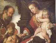 Bernardo Strozzi The Holy Family with John the Baptist (mk05) USA oil painting artist